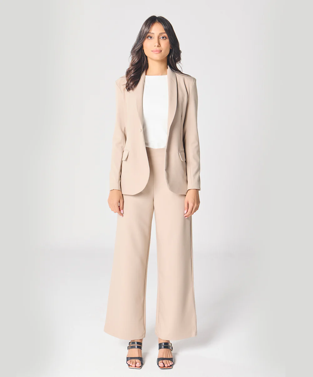 Beige Oversized Every Day Blazer - Image 3
