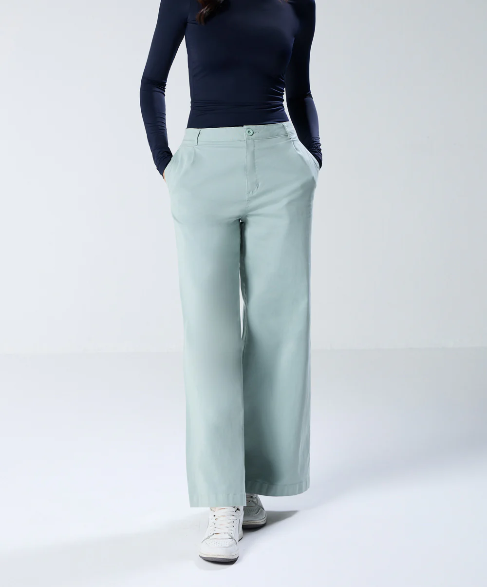 Green Pleated Pant (Short length) - Image 6