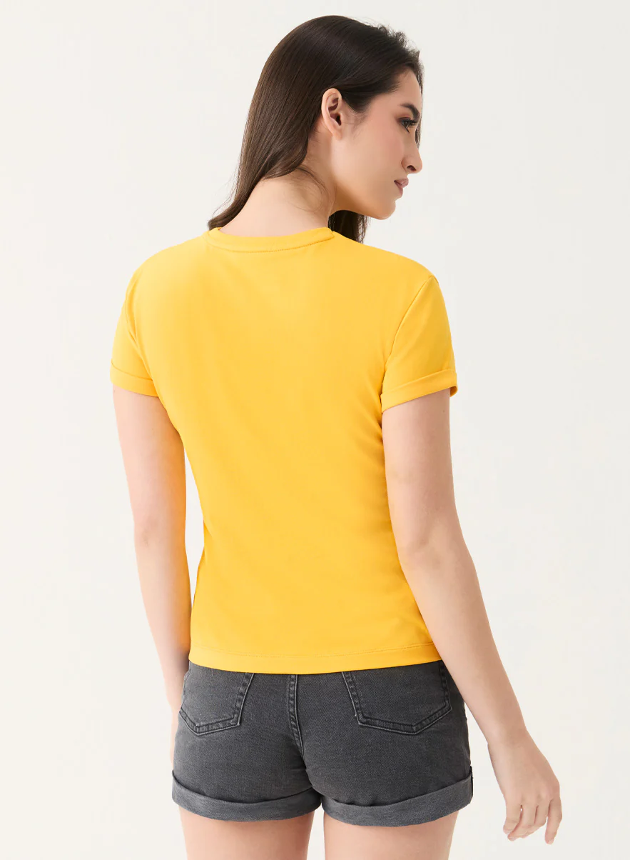 Bird Printed Crew Neck T-shirt - Image 3