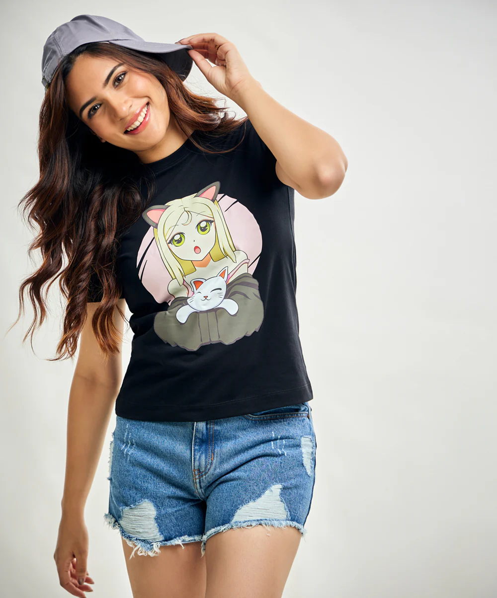 Black Basic Crew Neck Tshirt - Image 3