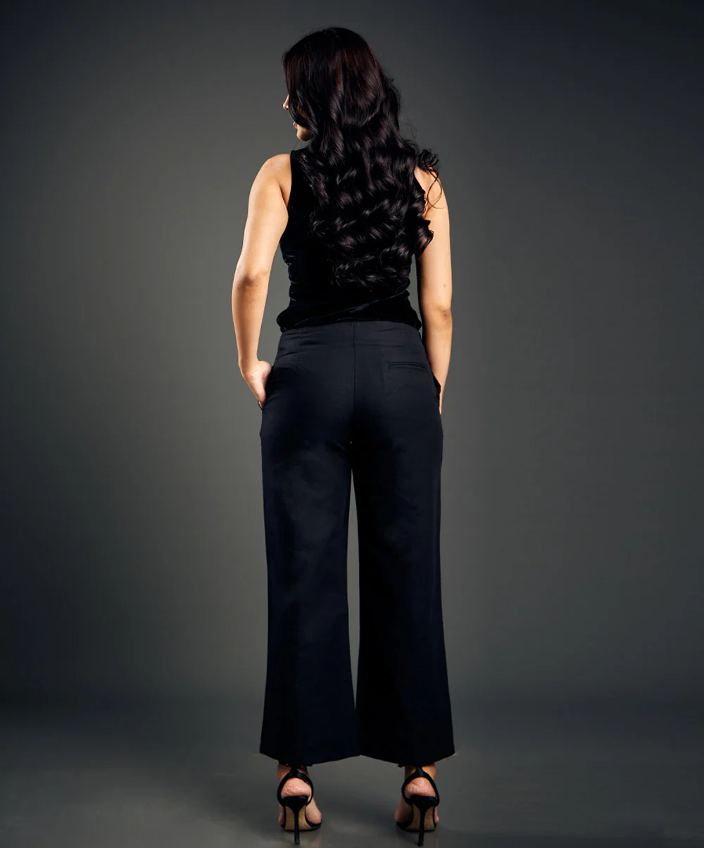 Black Comfortable Linen Pant - Image 2