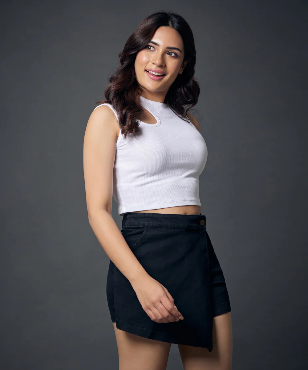 Black Denim Skort - Image 4