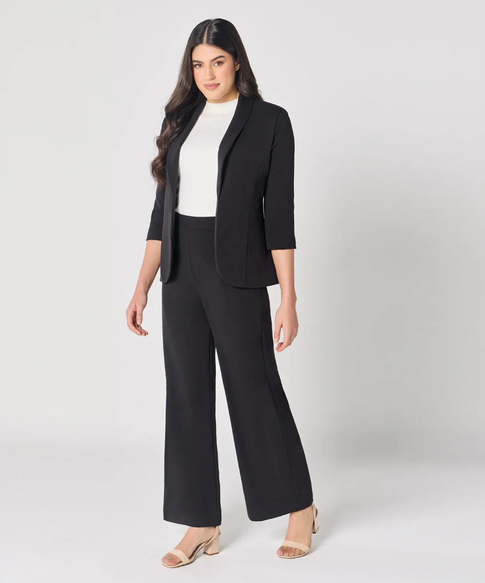 Black Flared Formal Trouser - Image 2