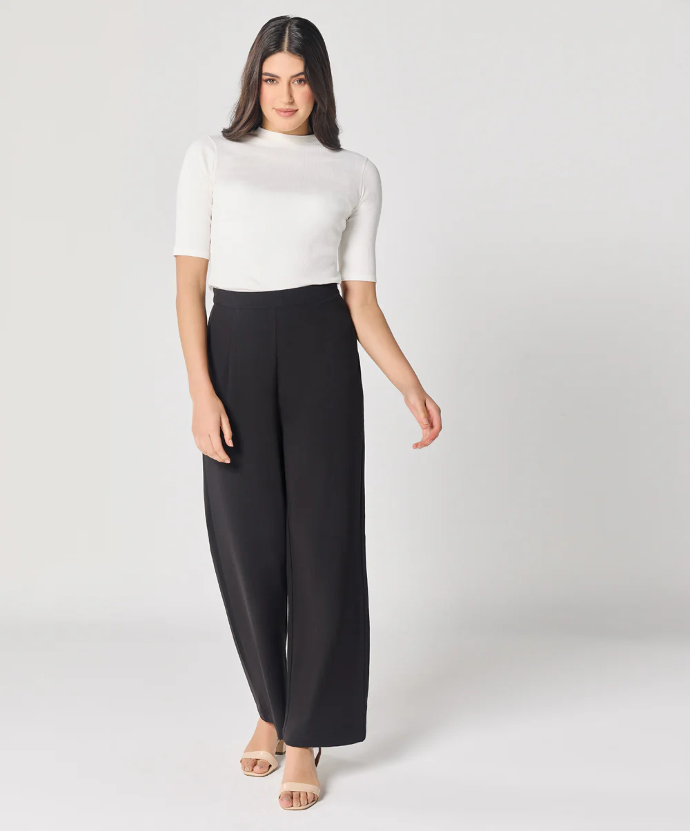 Black Flared Formal Trouser - Image 3