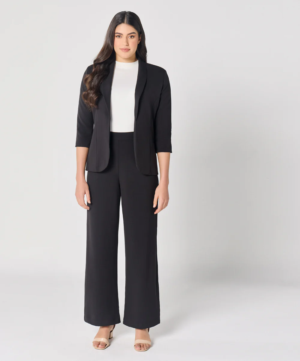 Black Flared Formal Trouser - Image 8