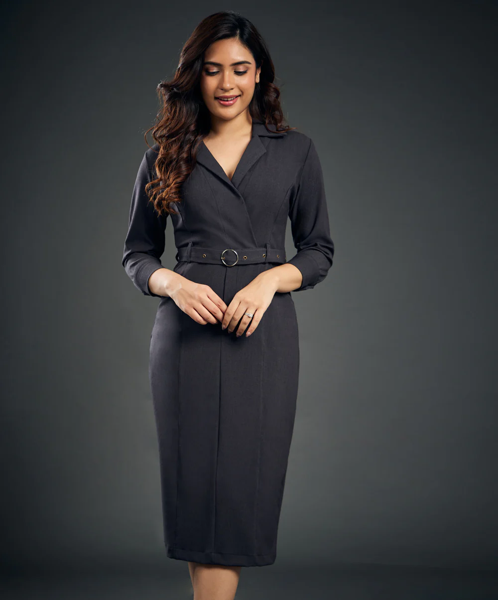 Blazer Indpired Midi Dress - Image 3
