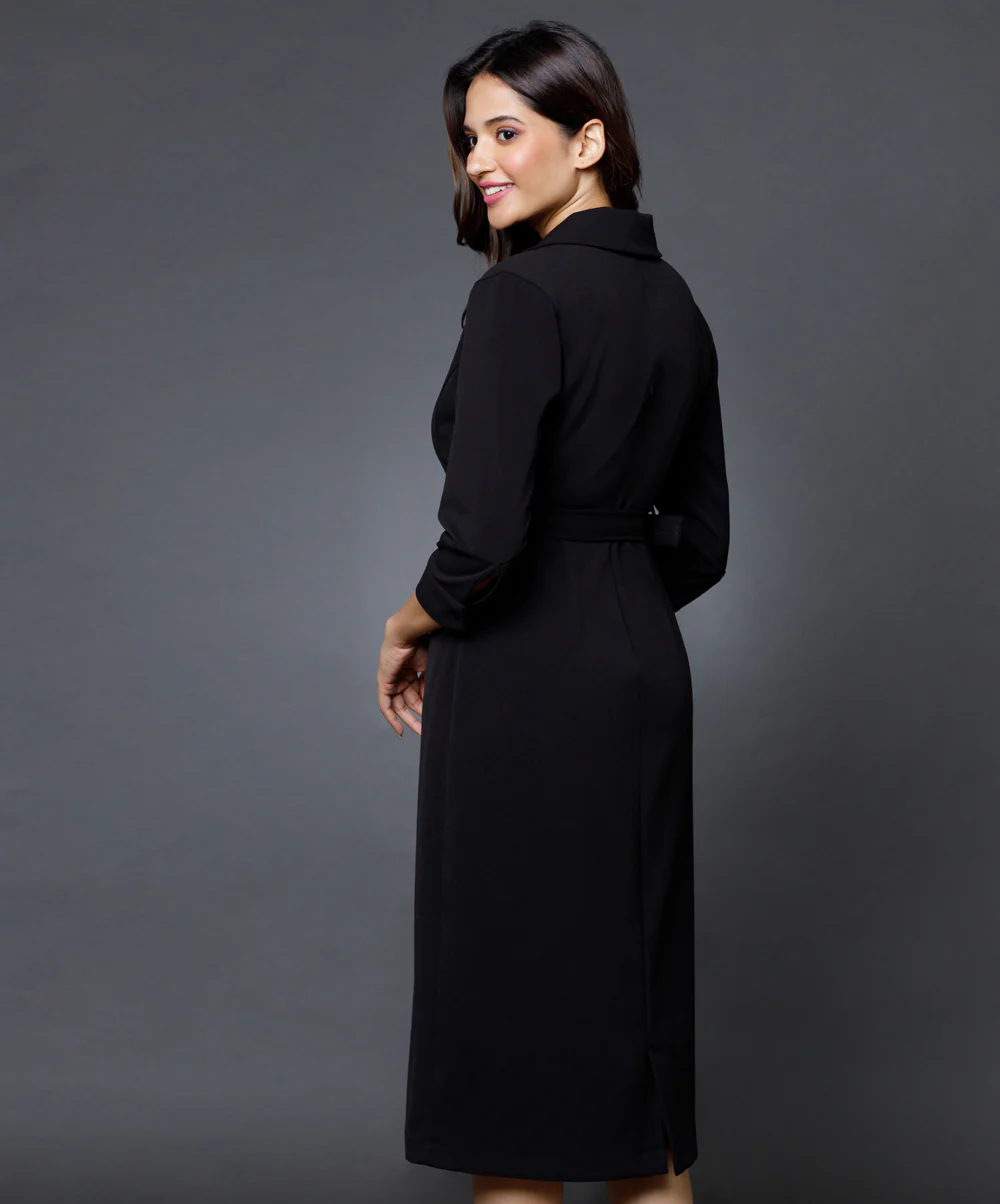 Blazer Inspired Midi Dress - Image 5