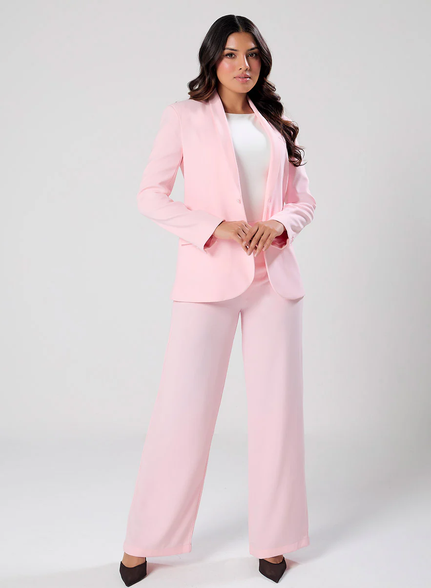 Blazer & Pant Set - Pastel Pink
