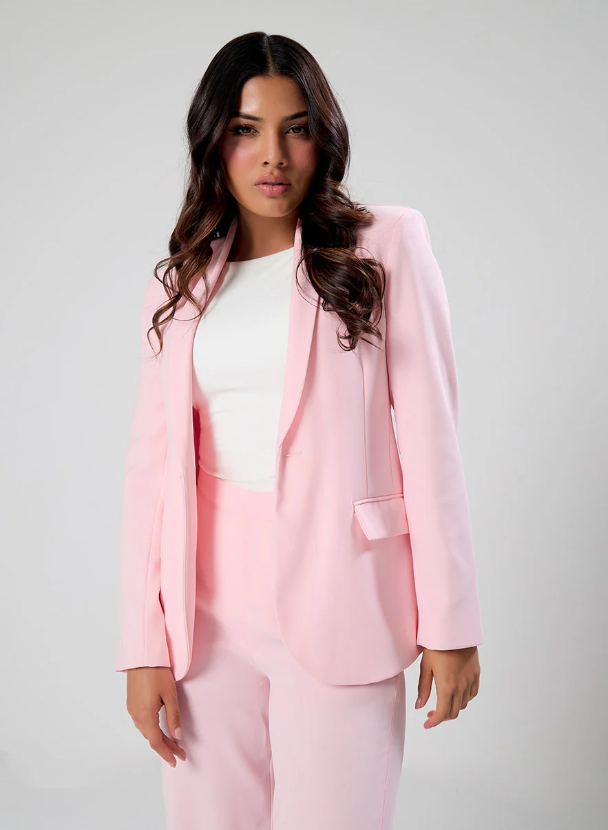 Blazer & Pant Set - Pastel Pink - Image 4