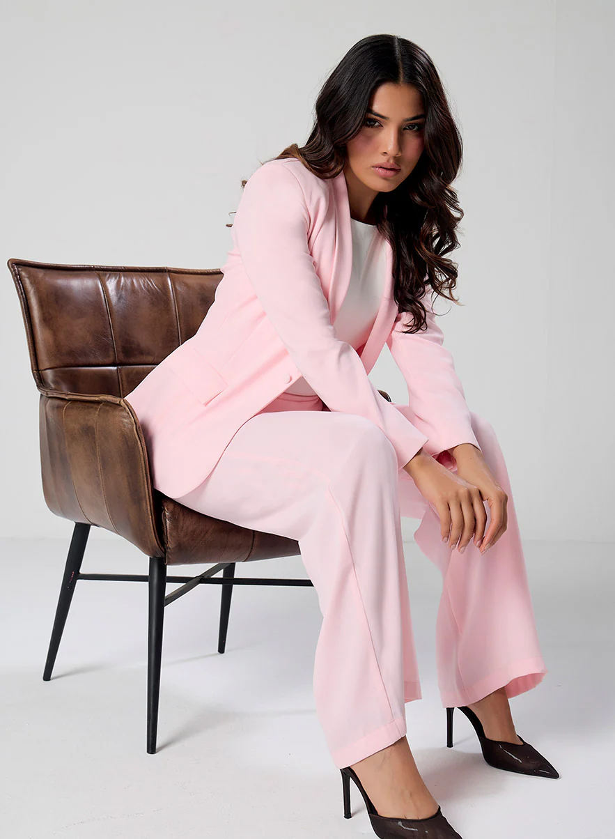 Blazer & Pant Set - Pastel Pink - Image 8