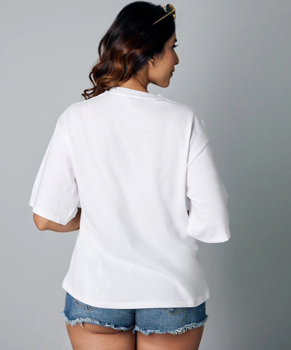Bloom Oversize White Tshirt - Image 3