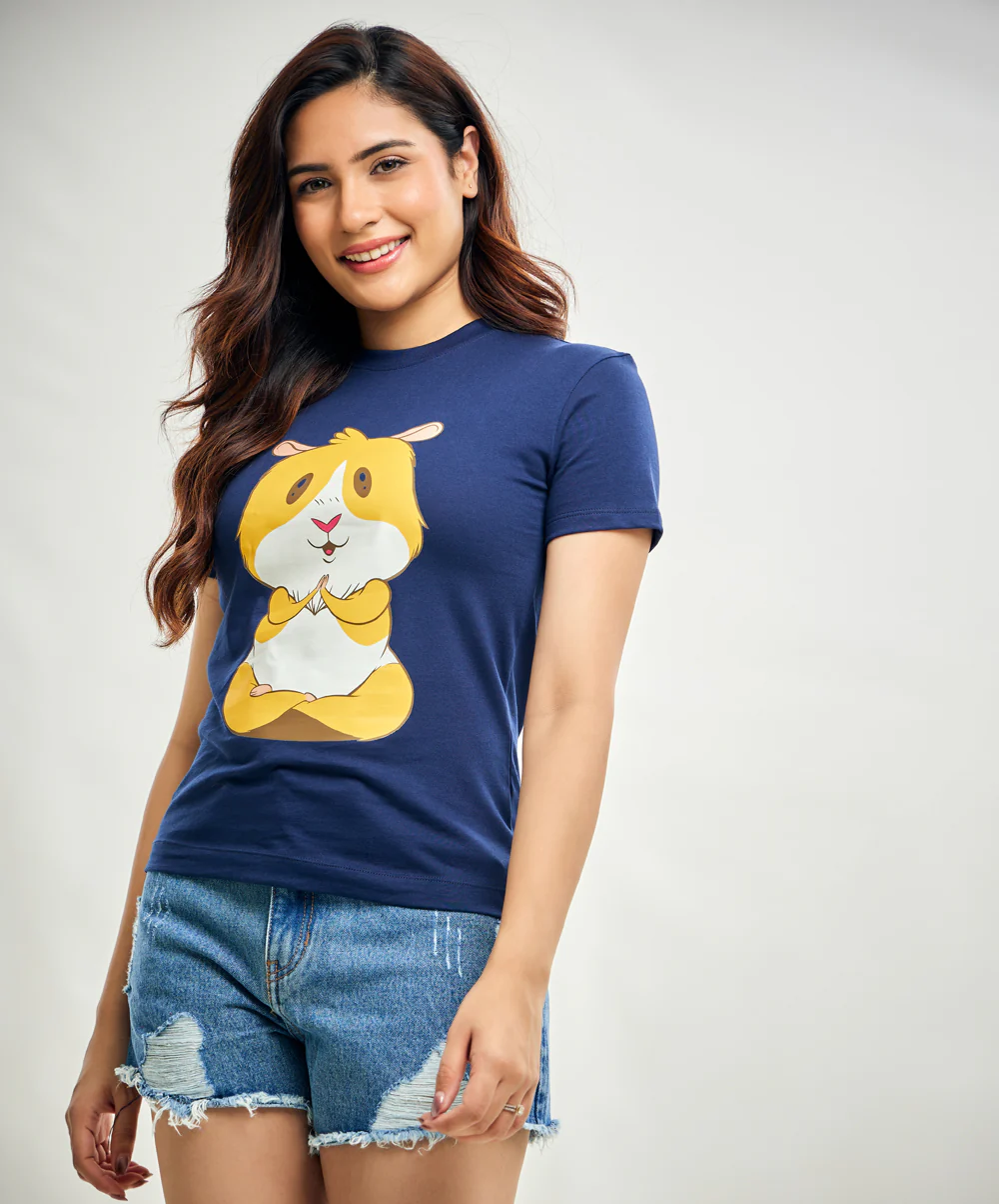 Blue Basic Crew Neck Tshirt - Image 2