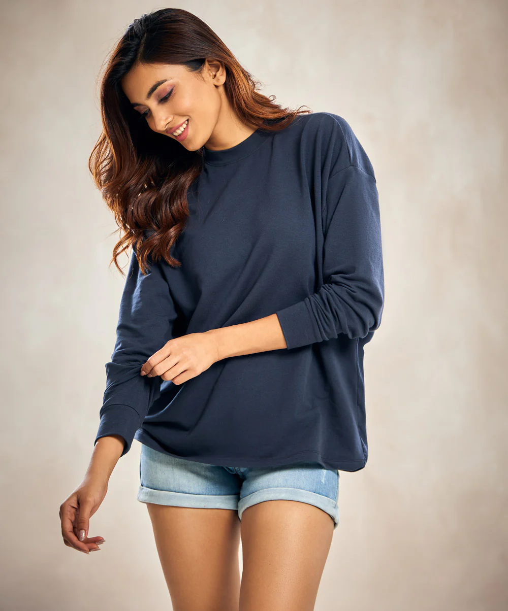 Blue Comfort Color Long Sleeve T-Shirt - Image 2