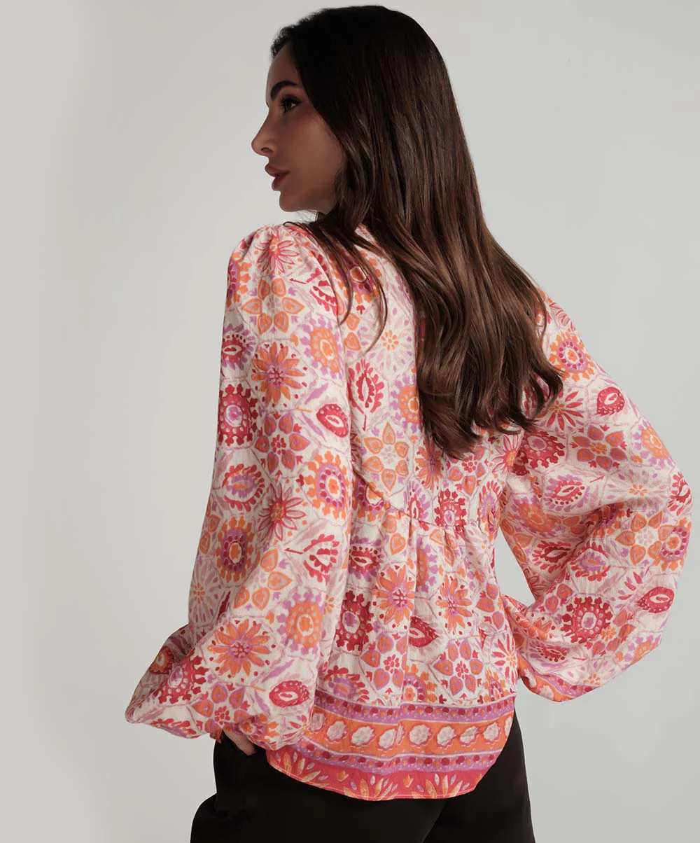 Border Detailed Casual Top - Image 4
