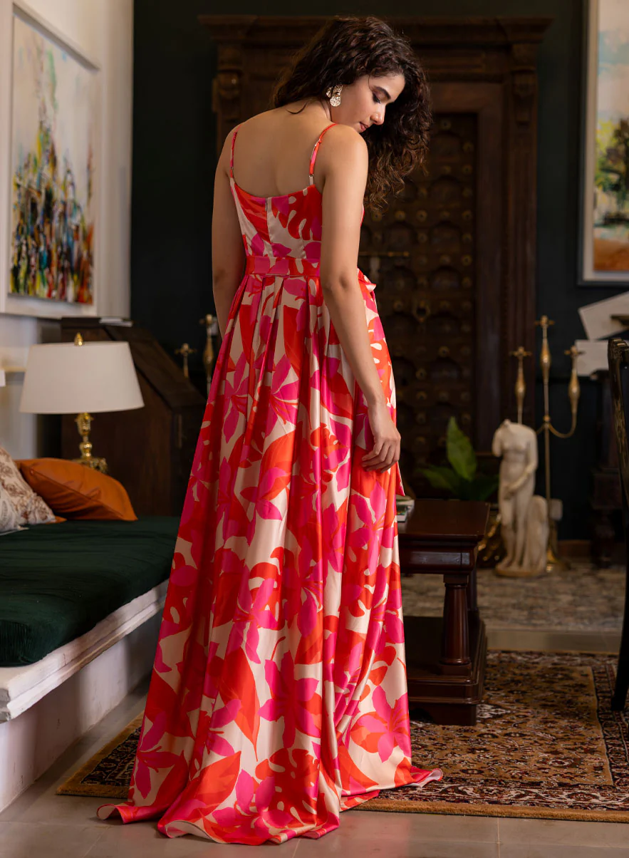 Bra Cut Printed Maxi Dress - Image 3
