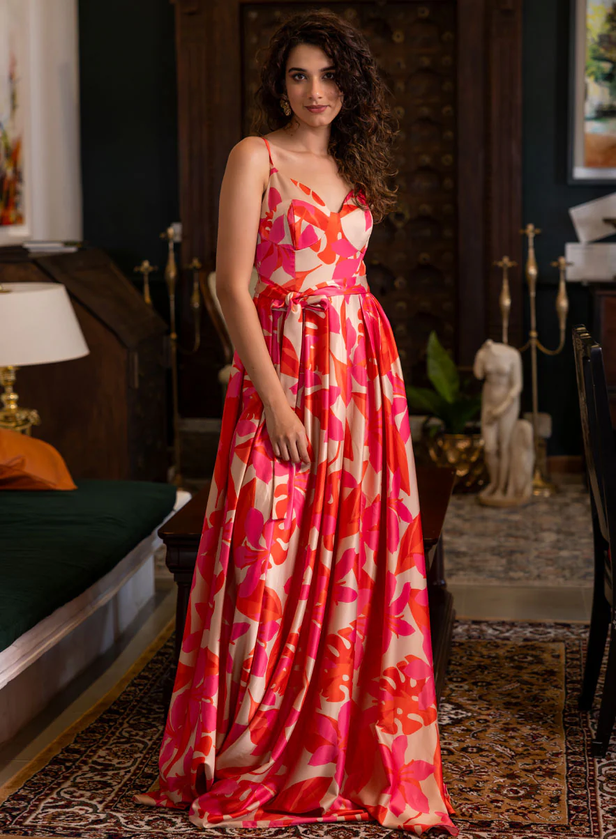 Bra Cut Printed Maxi Dress - Image 5