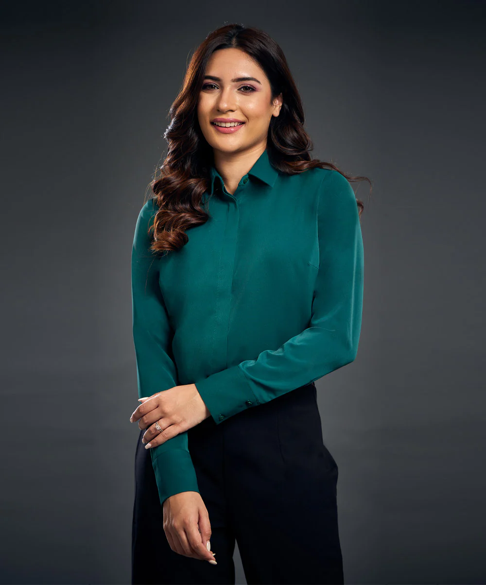 Classic Curved Green Shirt