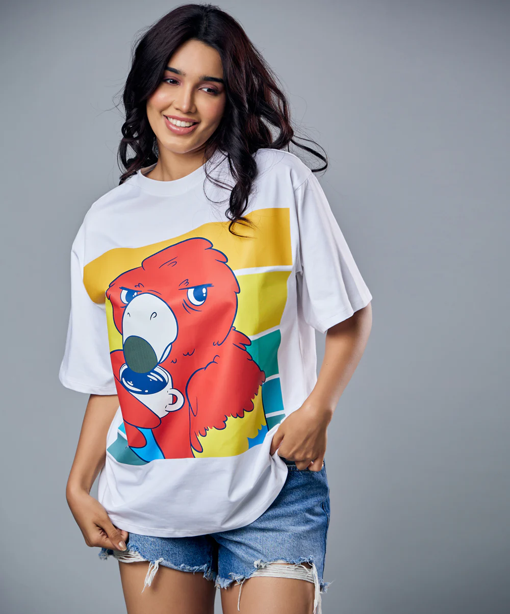 Coffee Drinking Rico Oversized Tshirt - Image 5