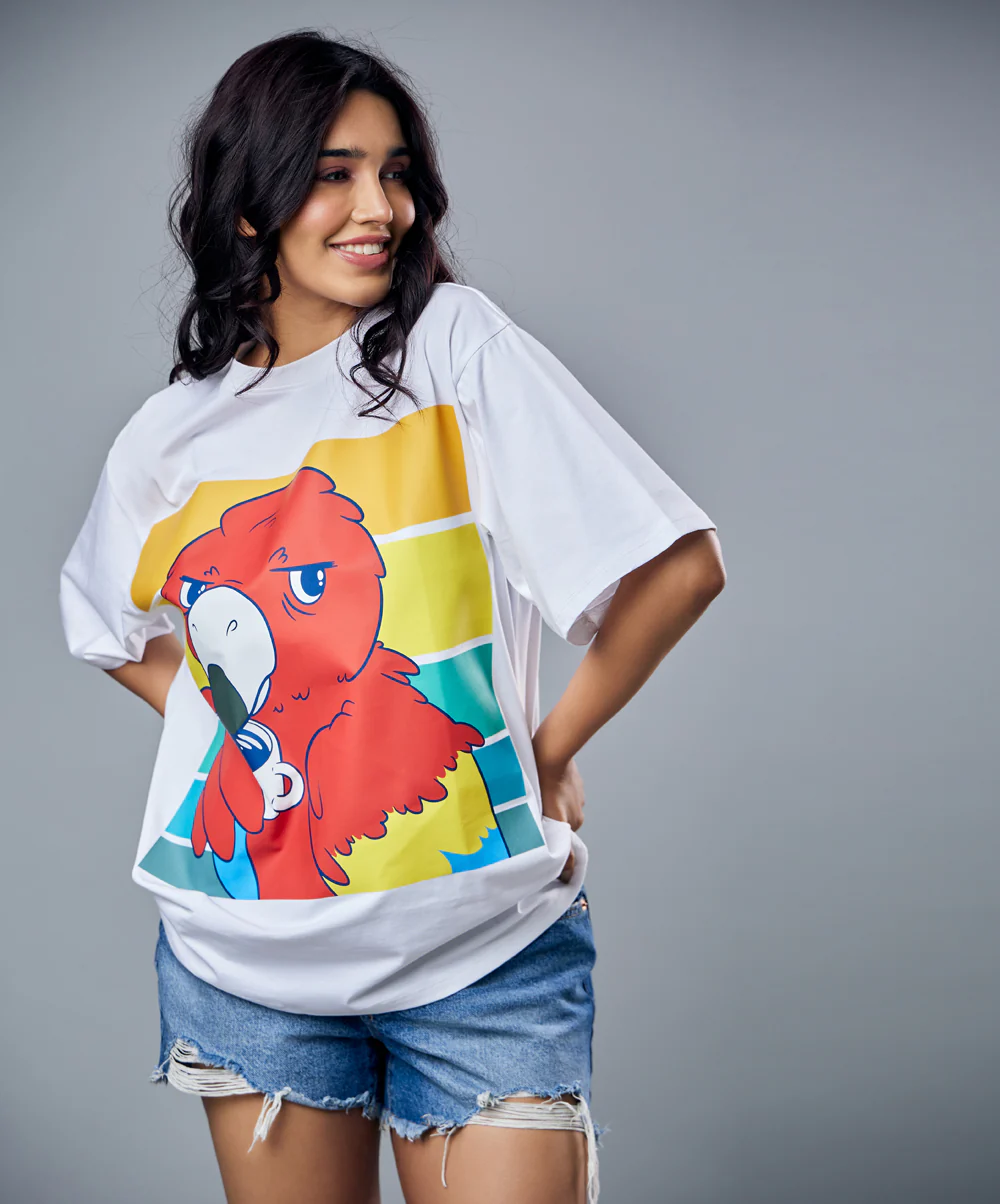 Coffee Drinking Rico Oversized Tshirt - Image 6