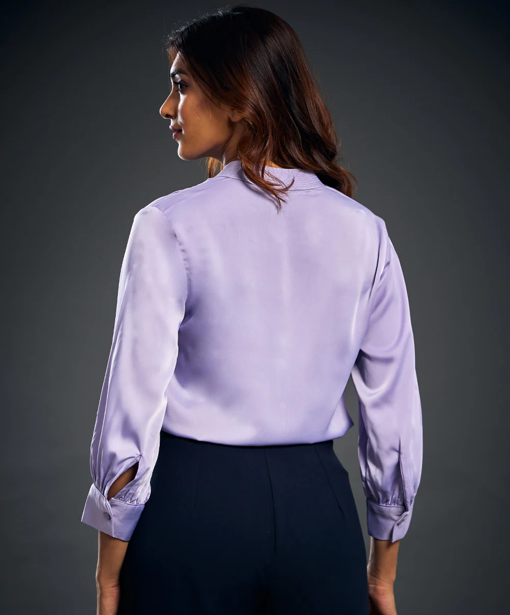 Collar Detailed Shirt With Hidden Placket - Image 2
