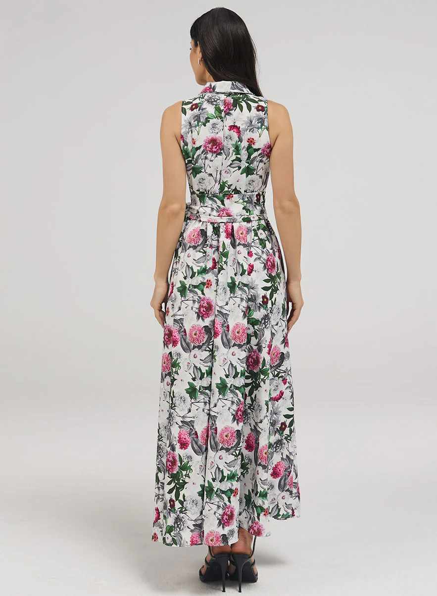 Collar Neck Floral Dress - Image 6