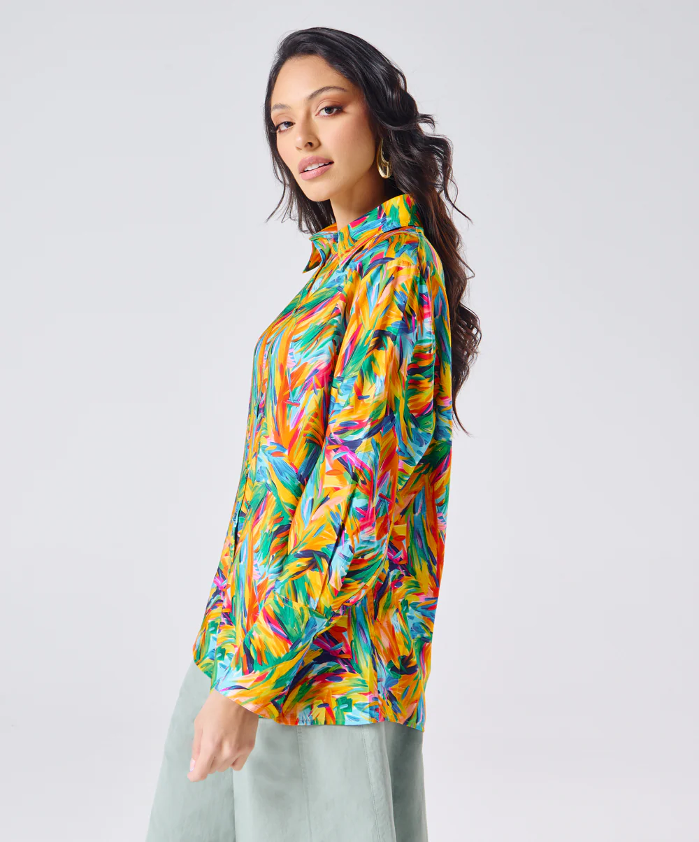 Oversized Colorful Printed Shirt - Image 4
