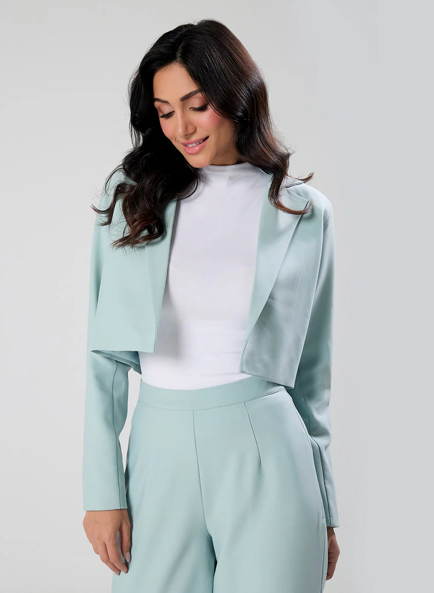 Crop Oversized Formal Blazer - Image 4