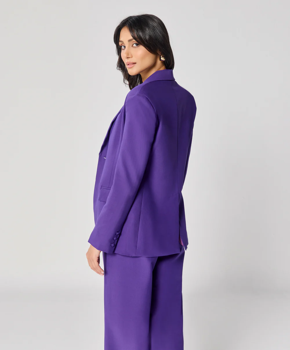 Dark Purple Oversized Every Day Blazer - Image 5