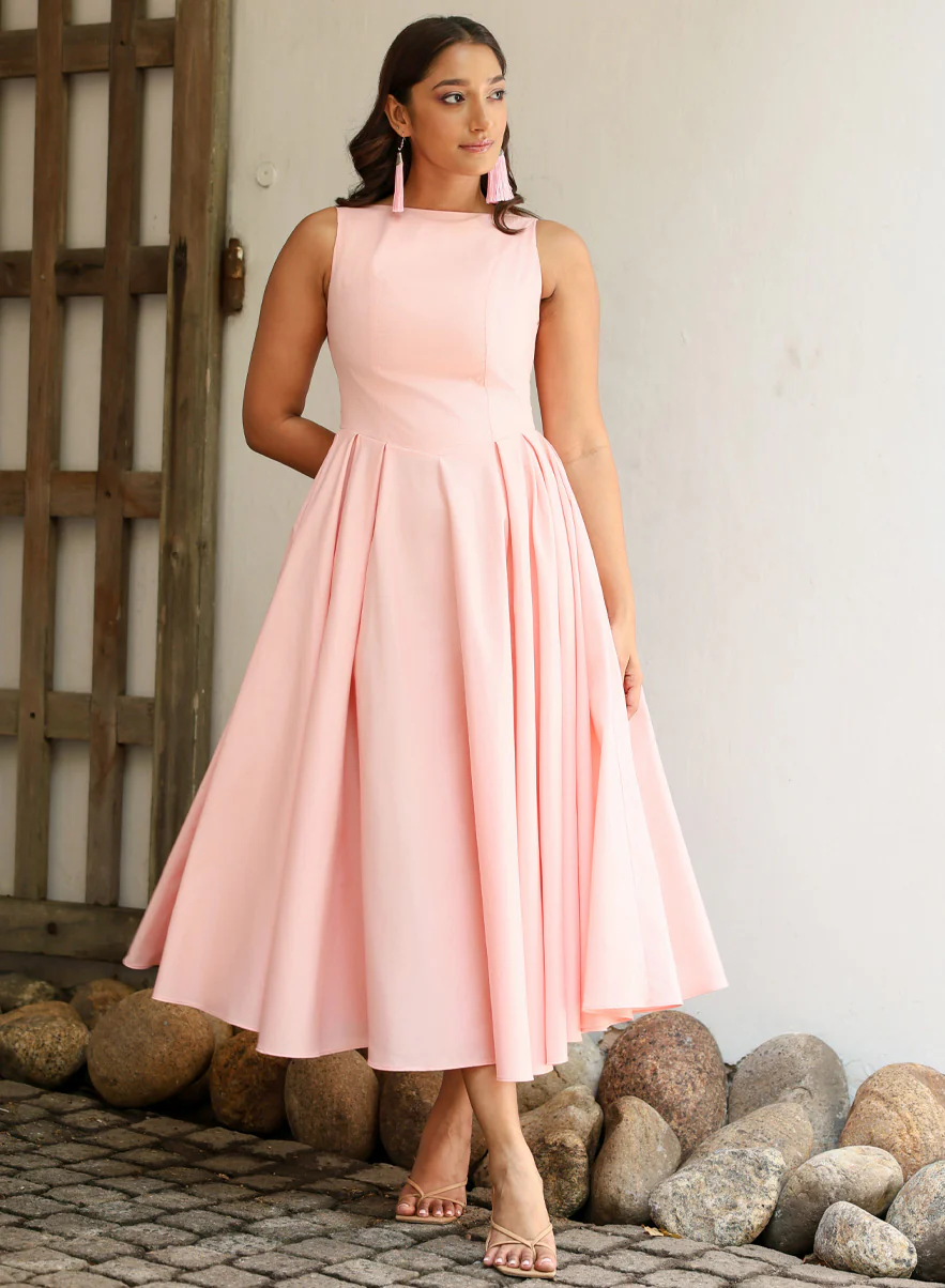 Deep Scoop Back Bow Dress - Image 5