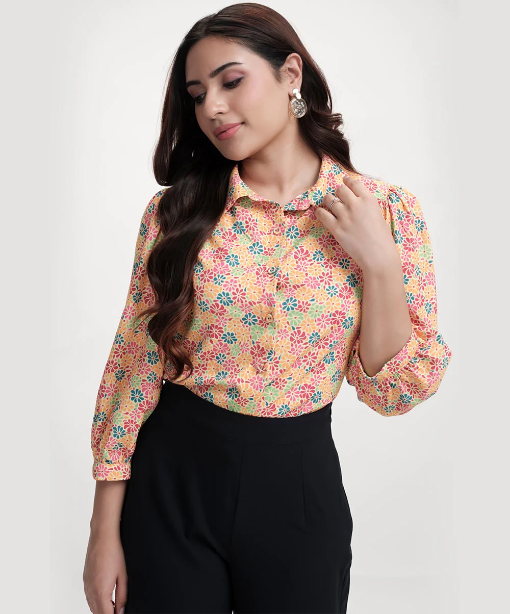 Ditsy Floral Printed Top - Image 2