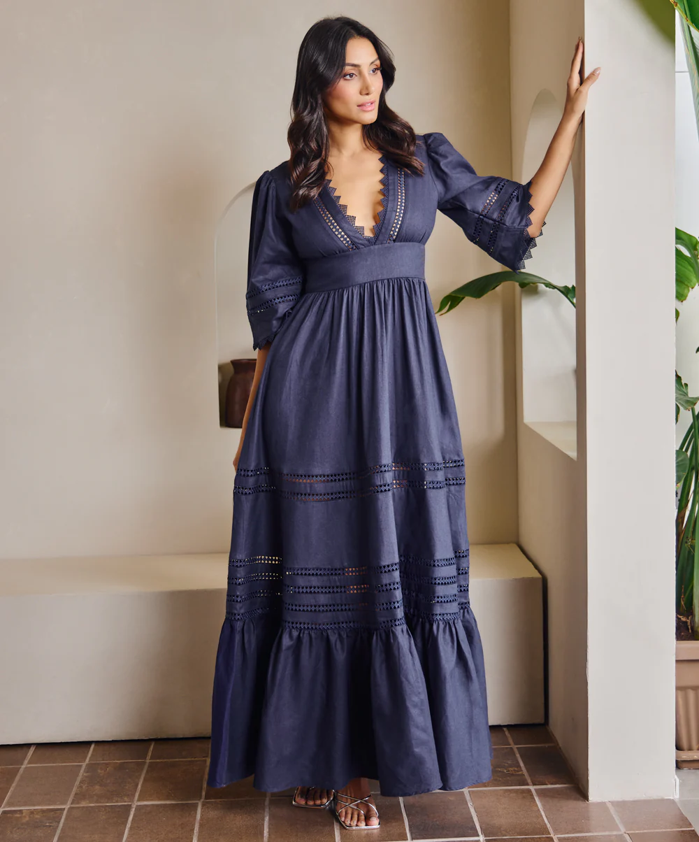 Embroidered Cut out Maxi Dress - Image 3
