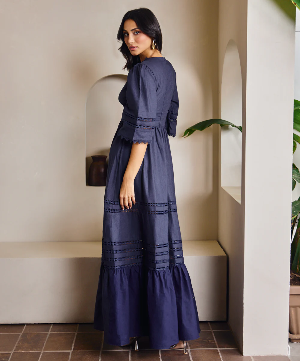Embroidered Cut out Maxi Dress - Image 5