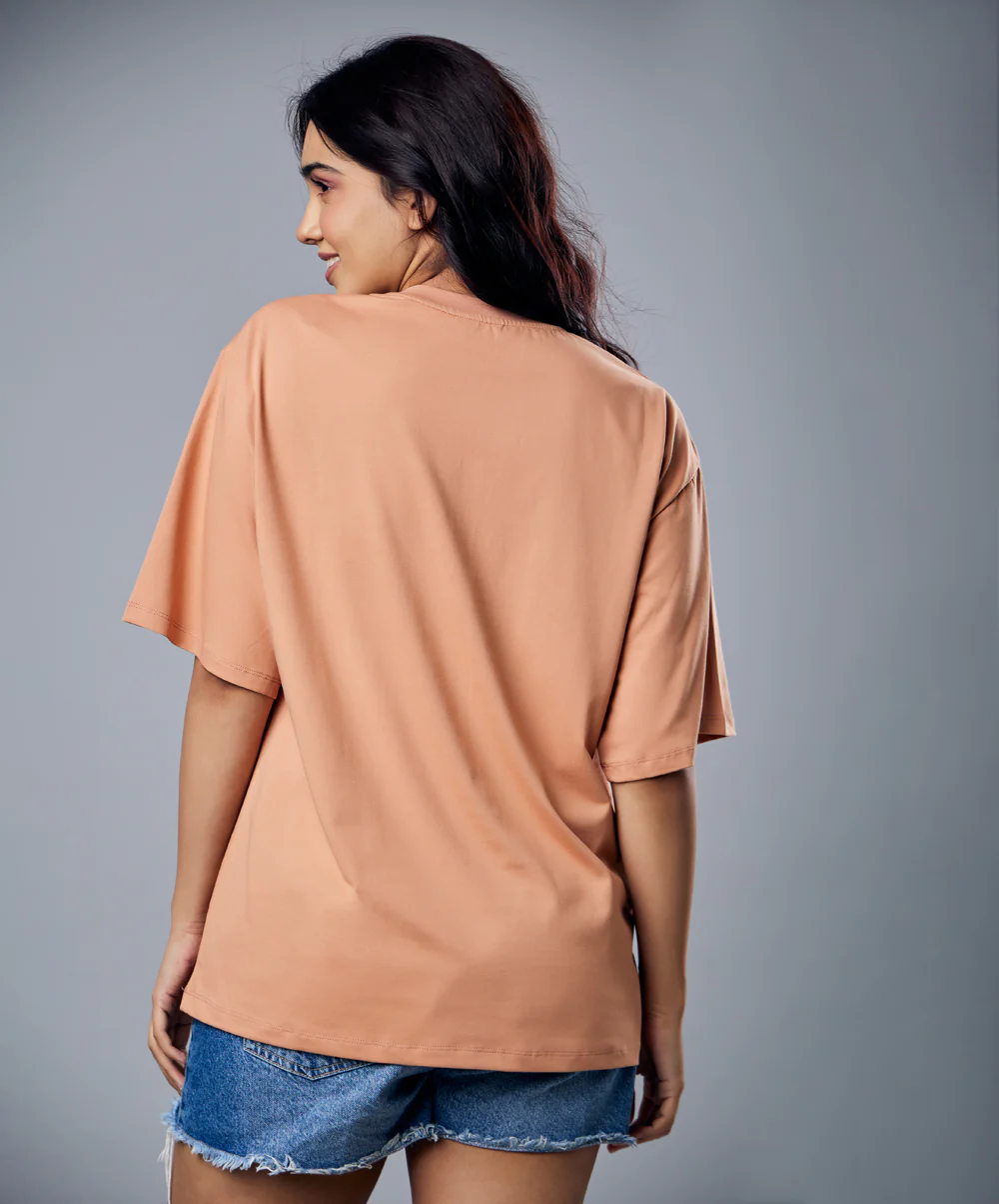 Feeling Berry Good Brown Oversized Tshirt - Image 3