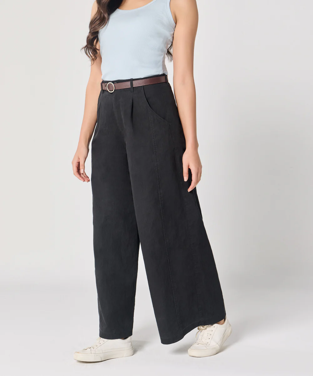 Flare Black Twill Pant - Image 6