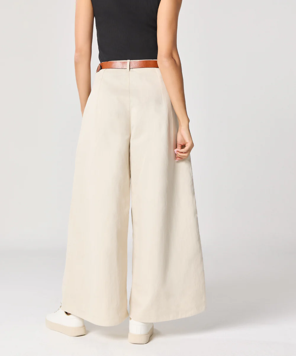 Flare Light Beige Twill Pant - Image 10