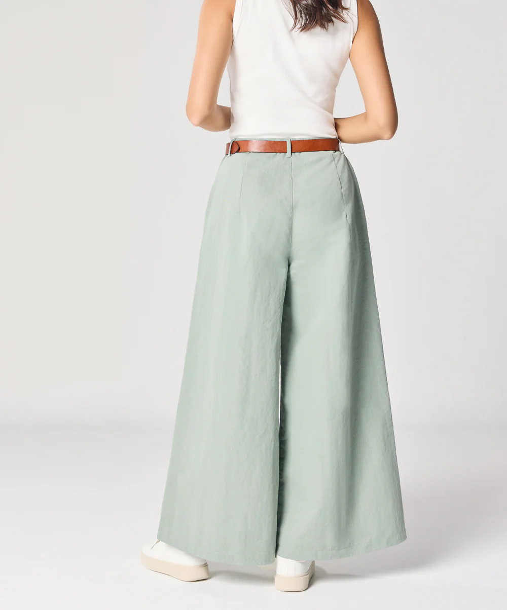 Flare Light Blue Twill Pant - Image 10