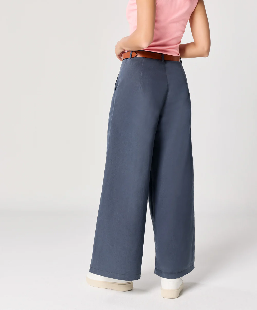 Flare Navy Blue Twill Pant - Image 8