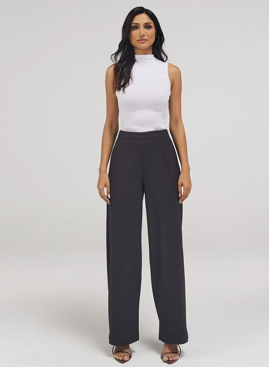 Flared Leg Formal Pant - Grey - Image 2