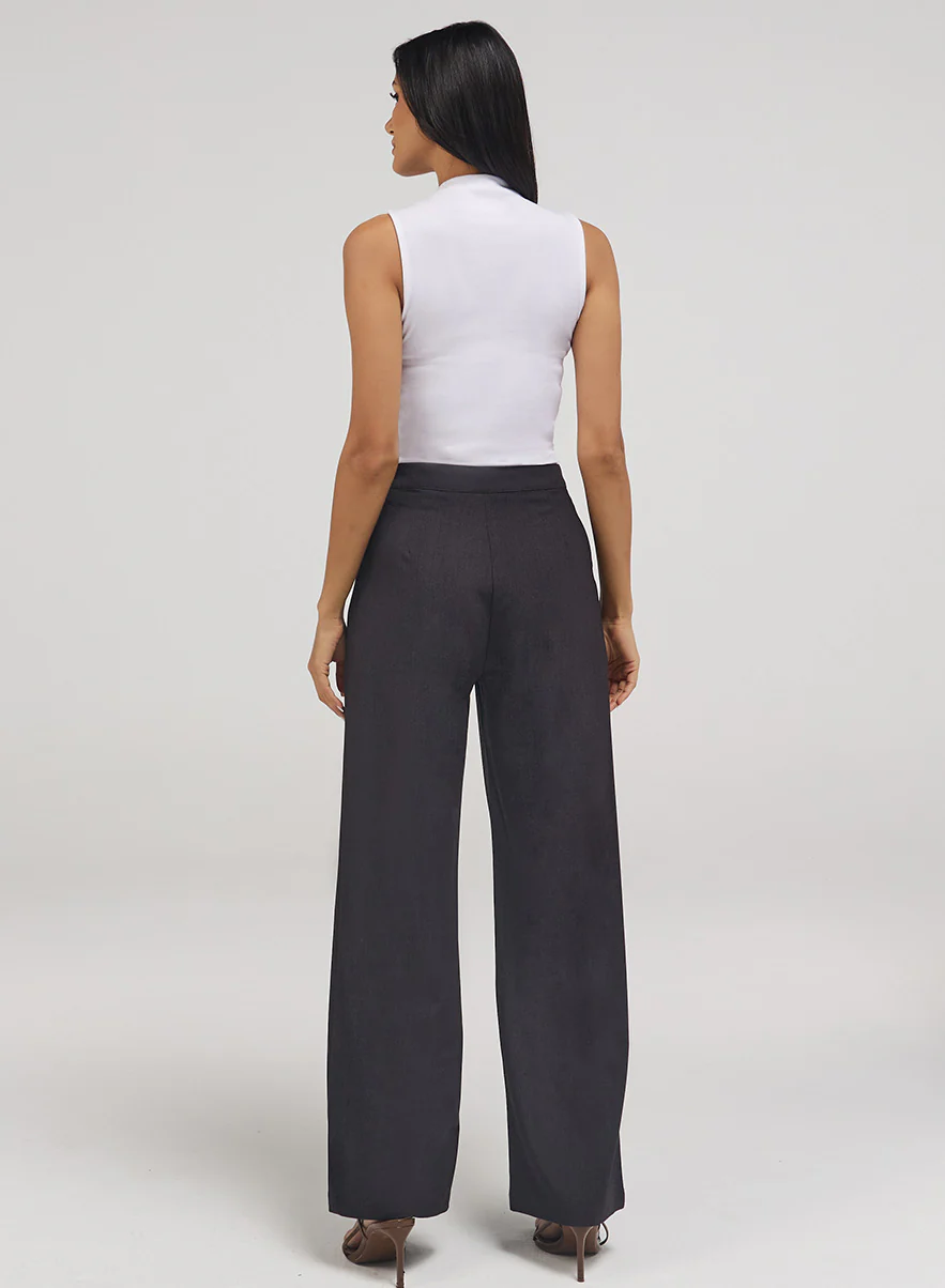 Flared Leg Formal Pant - Grey - Image 4