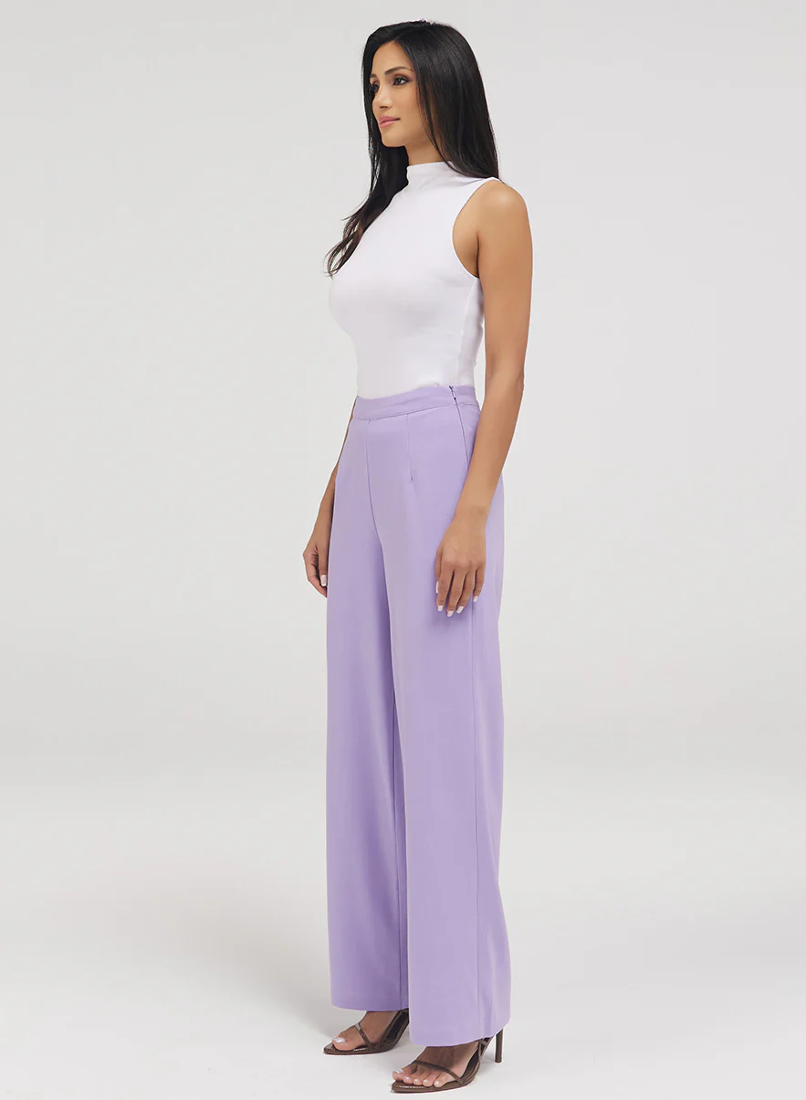 Flared Leg Formal Pant - Lavender - Image 3