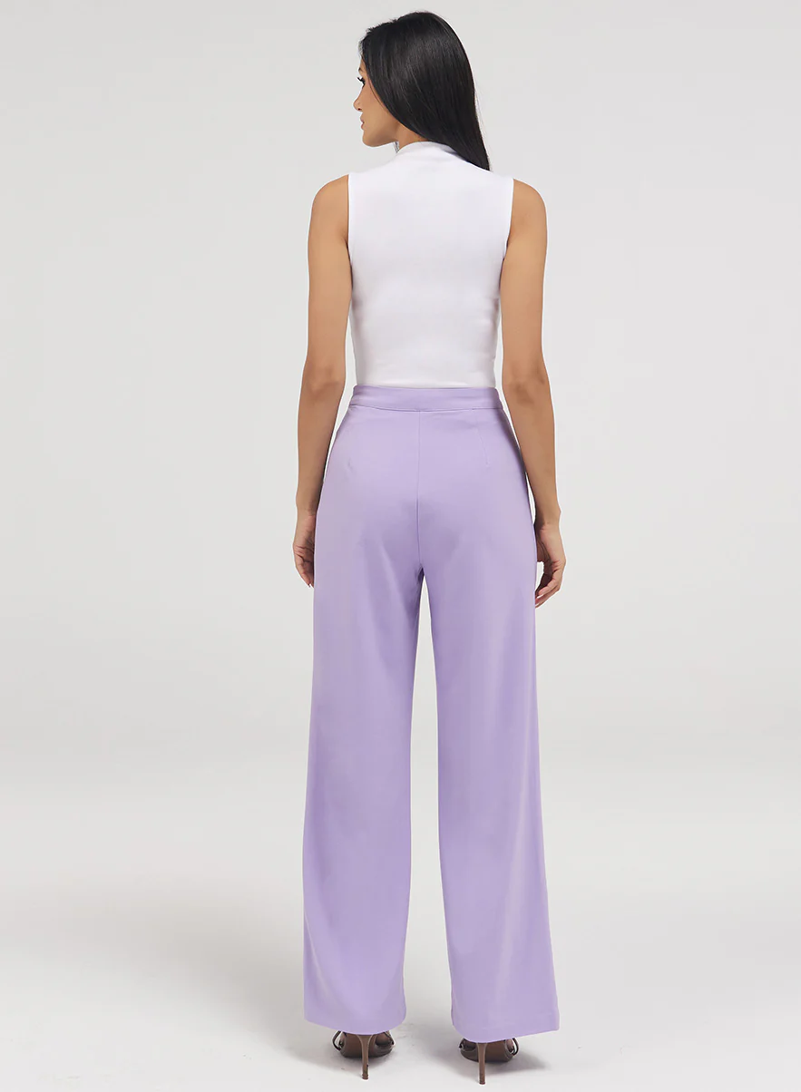 Flared Leg Formal Pant - Lavender - Image 4