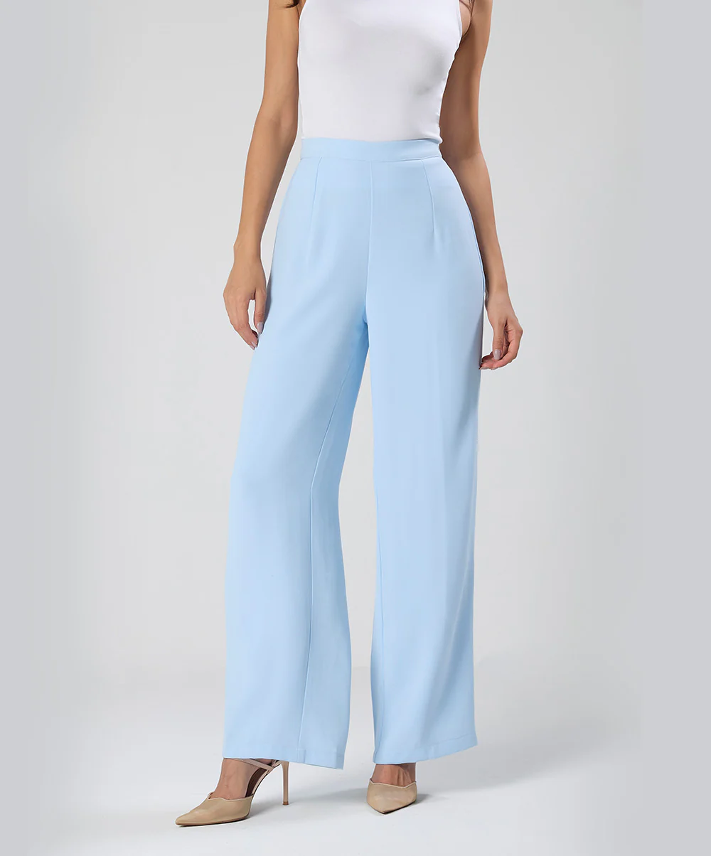 Flared Leg Formal Pant Sky Blue - Image 4