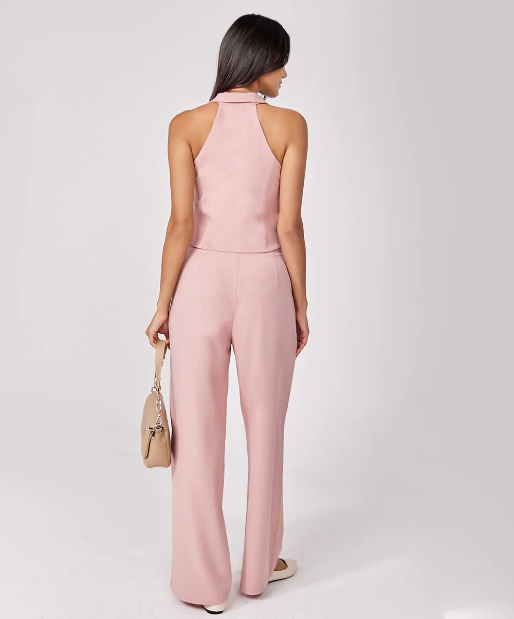 Flared Leg Formal Pink Pant - Image 5