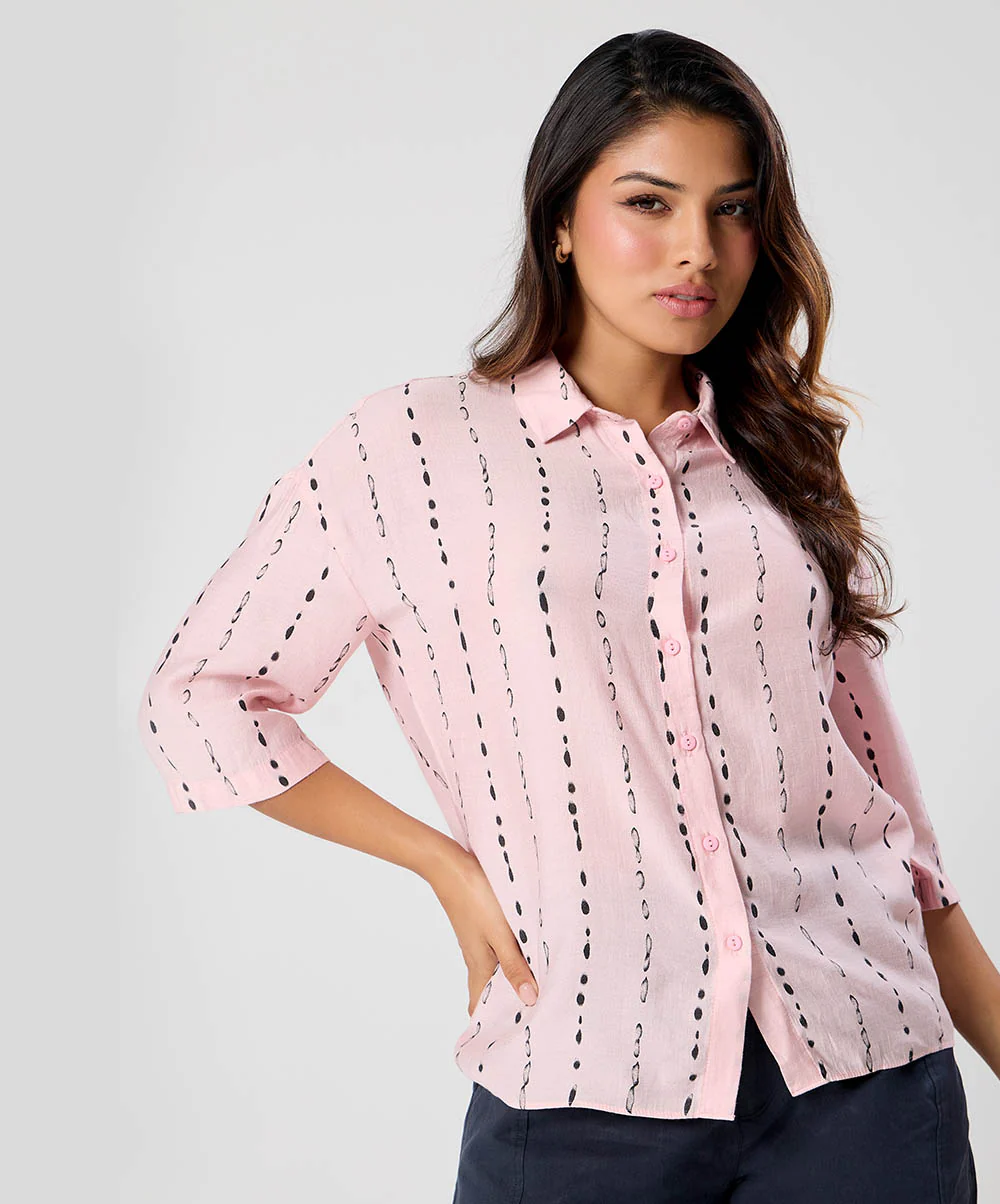 Flared Sleeve Shirt Top - Image 2