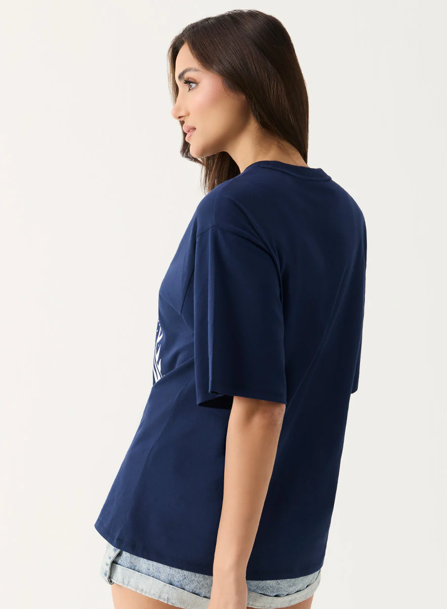 Floral Cat Printed Oversized T-shirt - Image 4