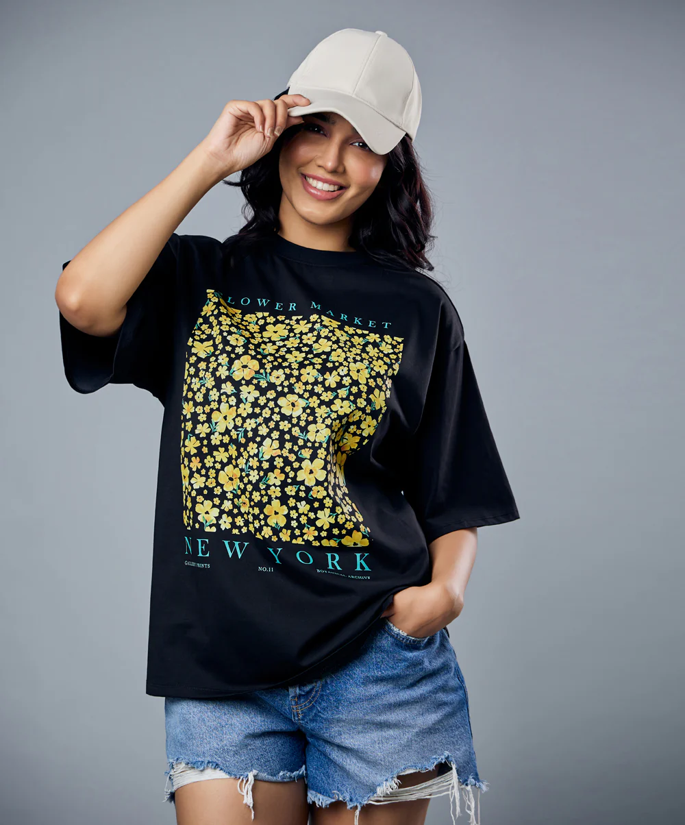 Floral Printed Oversized Tshirt - Image 6