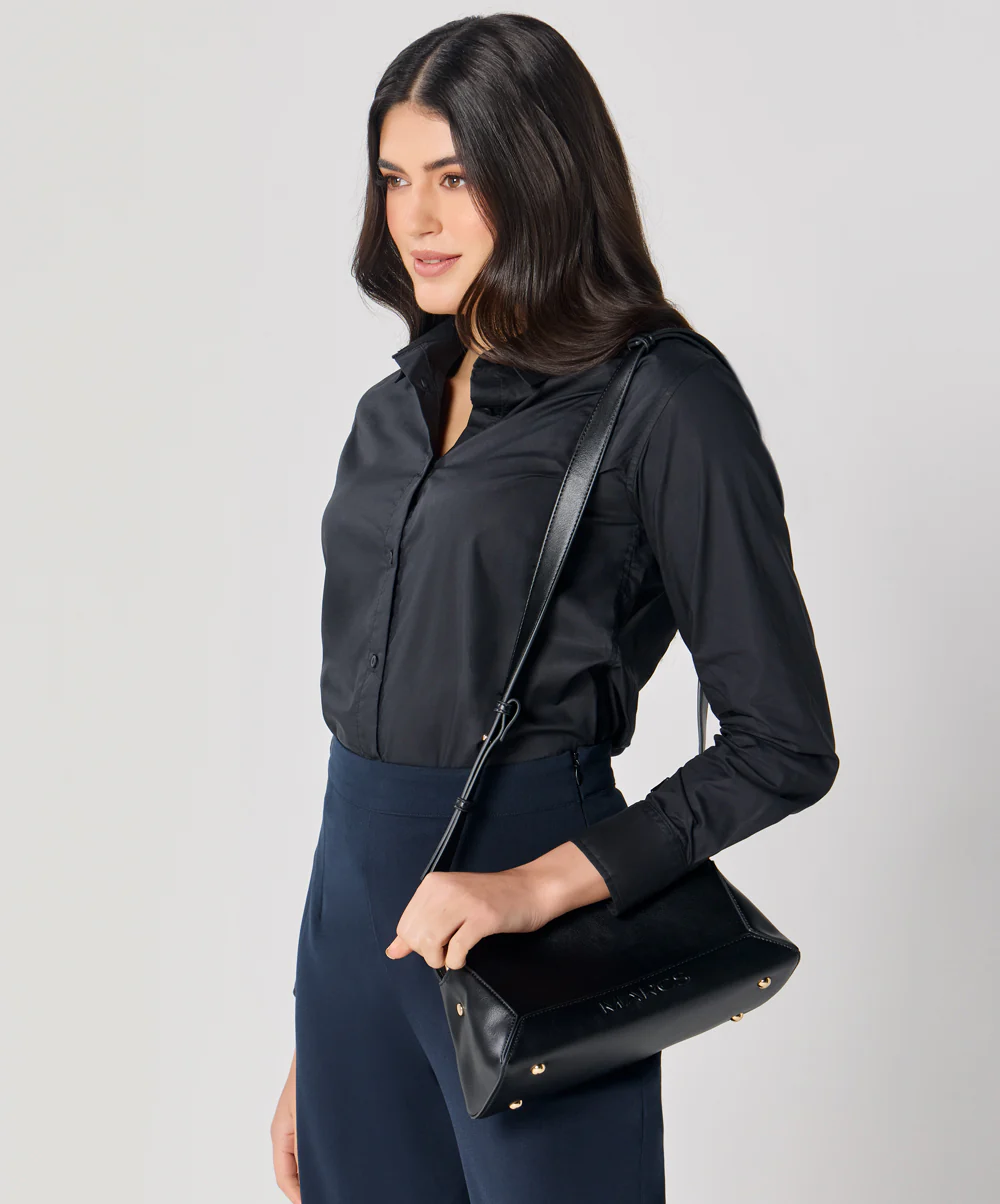 Formal Cotton Black Shirt - Image 3