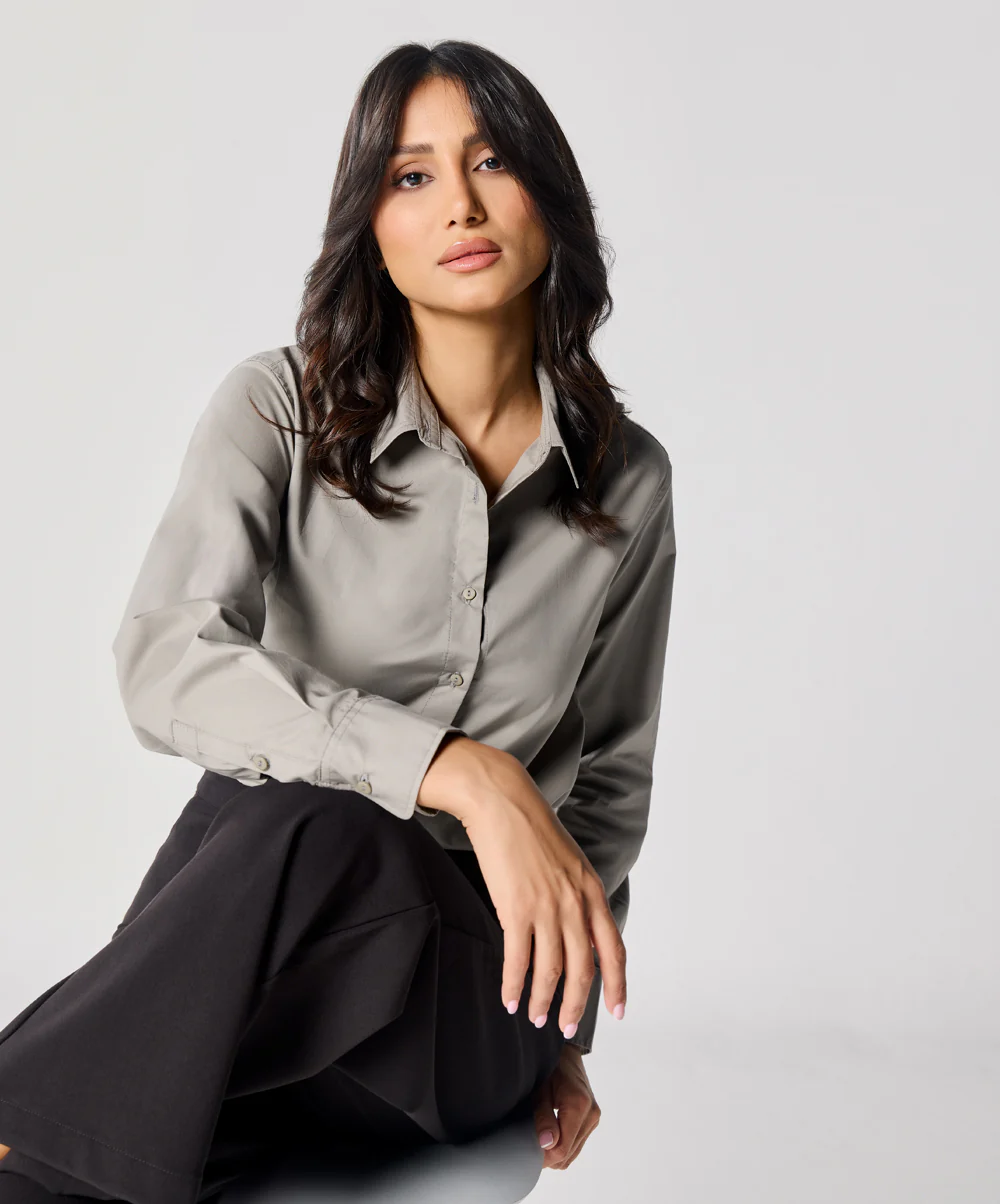 Formal Cotton Grey Shirt - Image 3