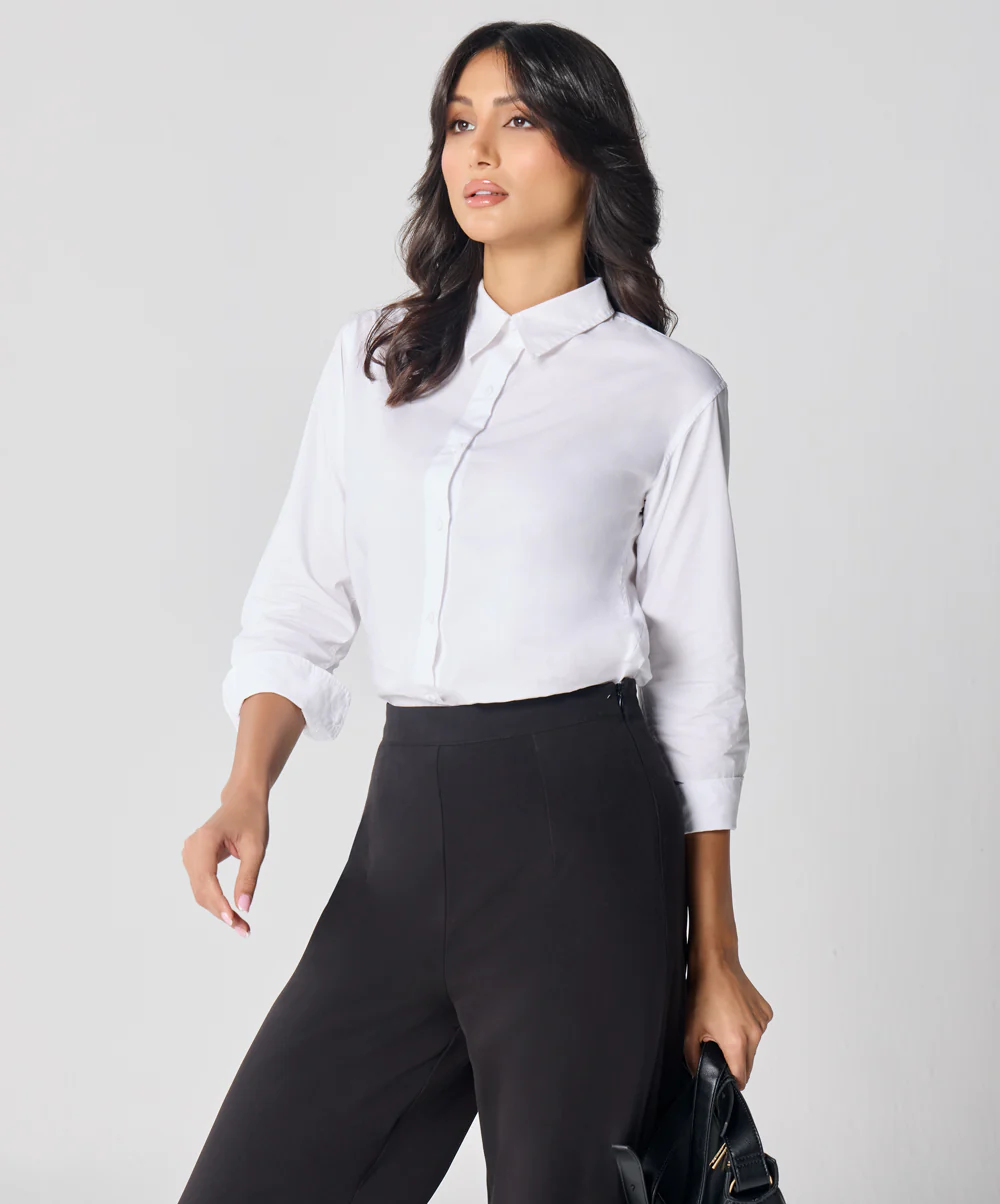 Formal Cotton Off White Shirt - Image 3