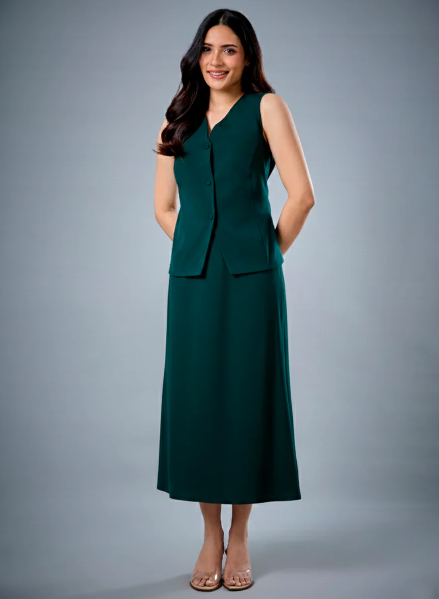 Formal Green Skirt - Image 2